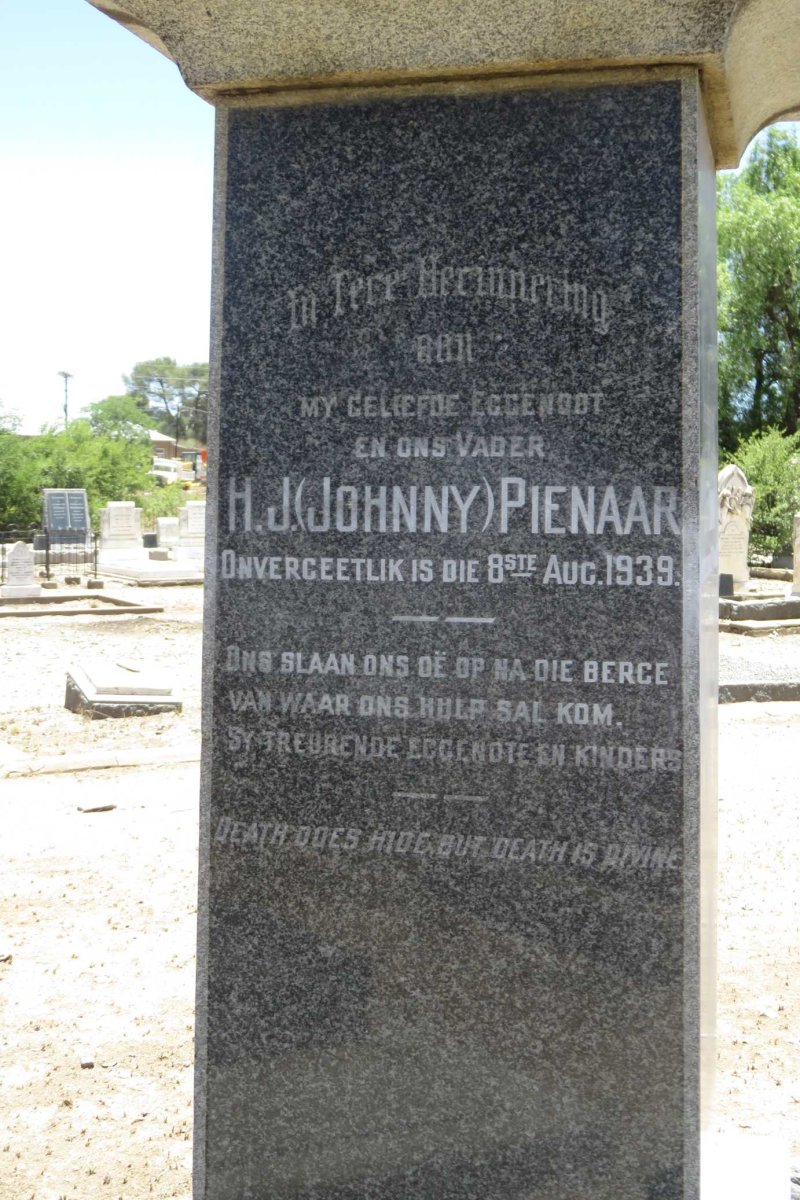 PIENAAR H.J. -1939 &amp; J.F. -1968