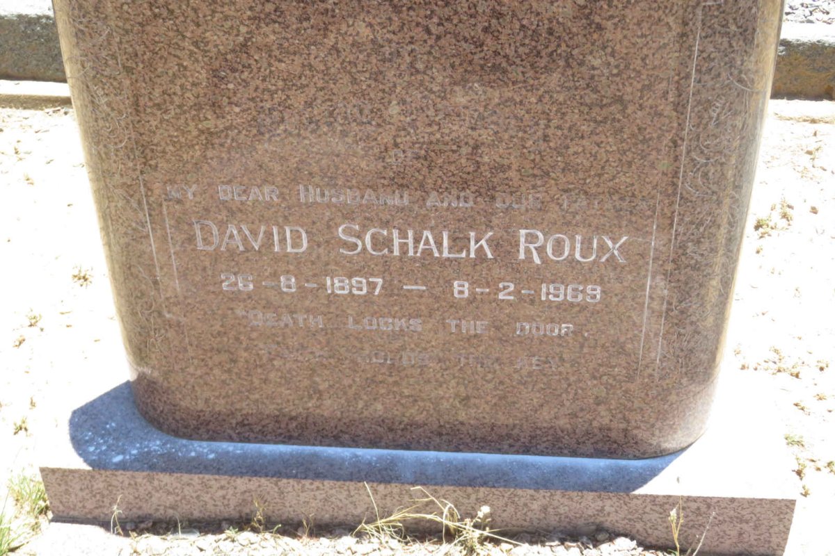 ROUX David Schalk 1897-1969