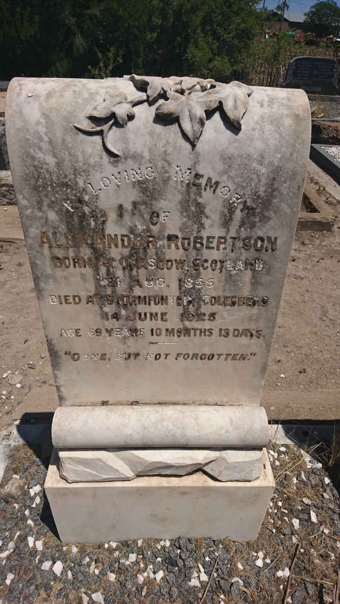 ROBERTSON Alexander 1855-1925