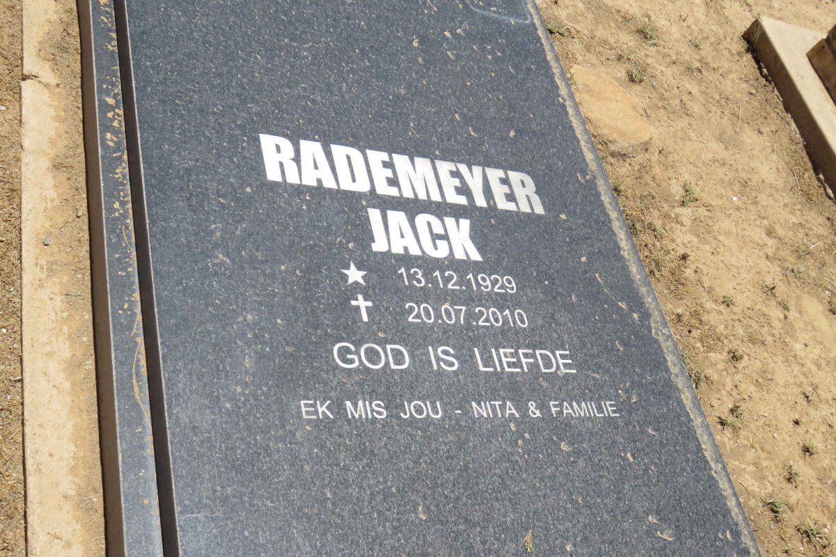 RADEMEYER Jack 1929-2010