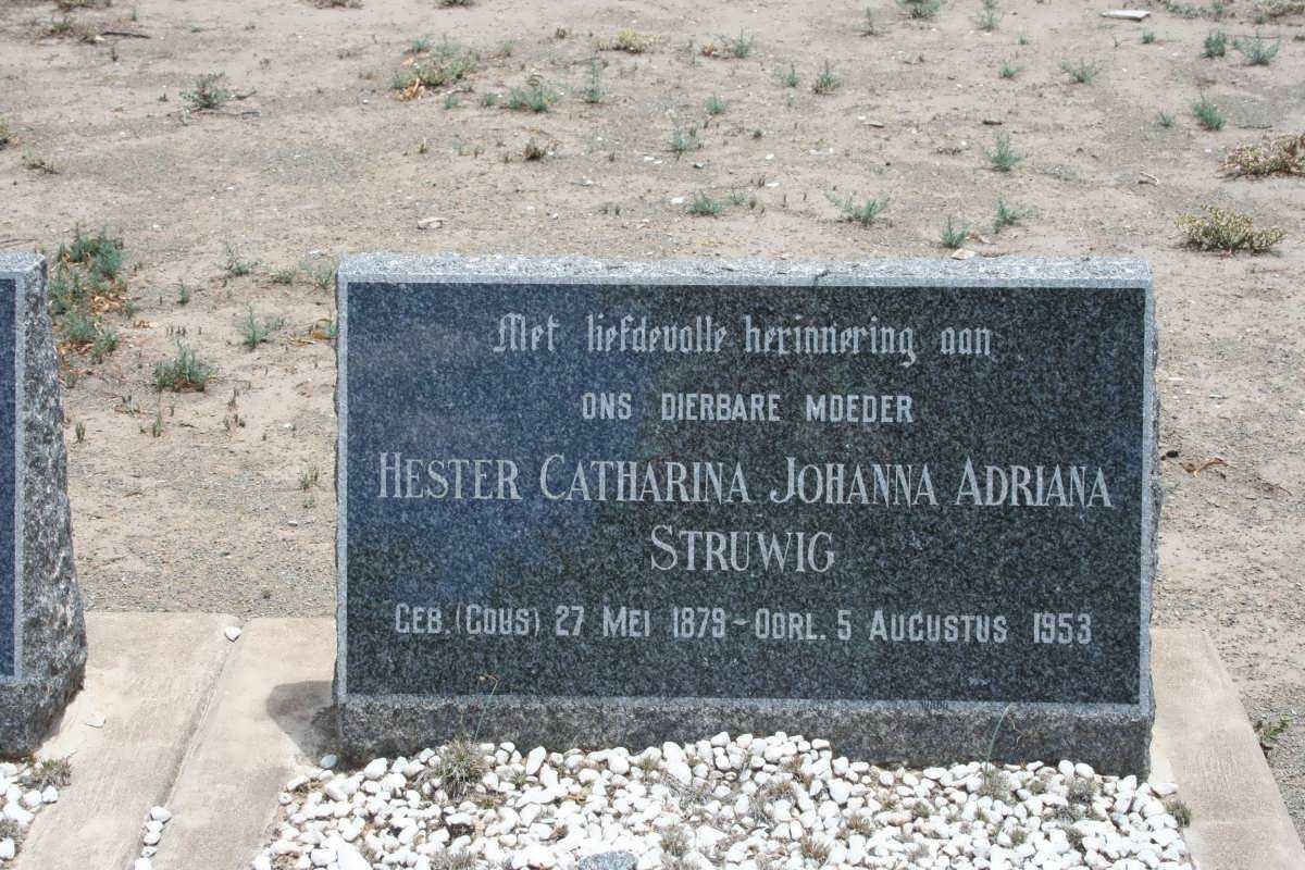 STRUWIG Hester Catharina Johanna Adriana nee GOUS 1879-1953