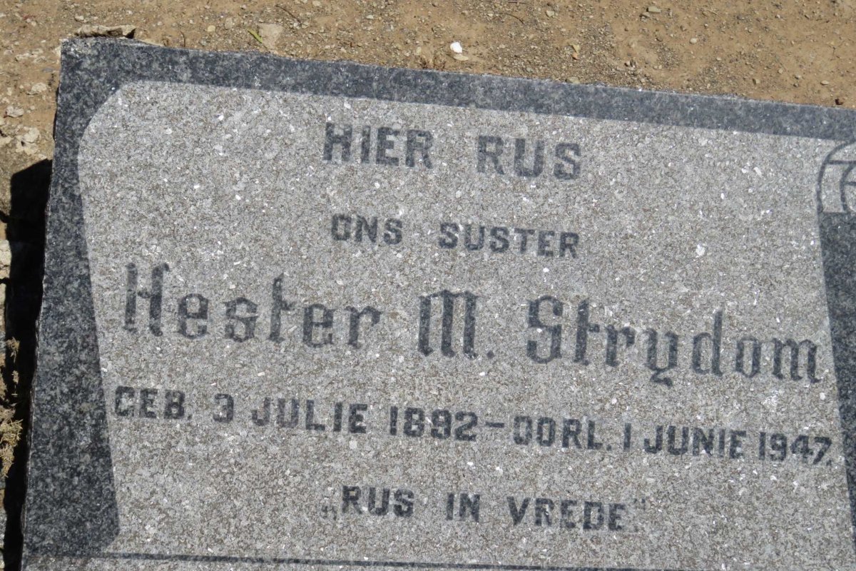 STRYDOM Hester M. 1892-1947