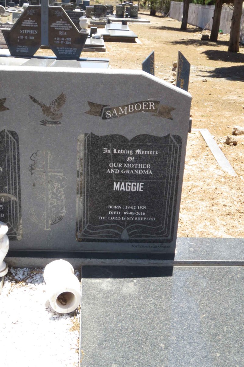 SAMBOER Henry Abraham 1934-2005 &amp; Maggie 1929-2016