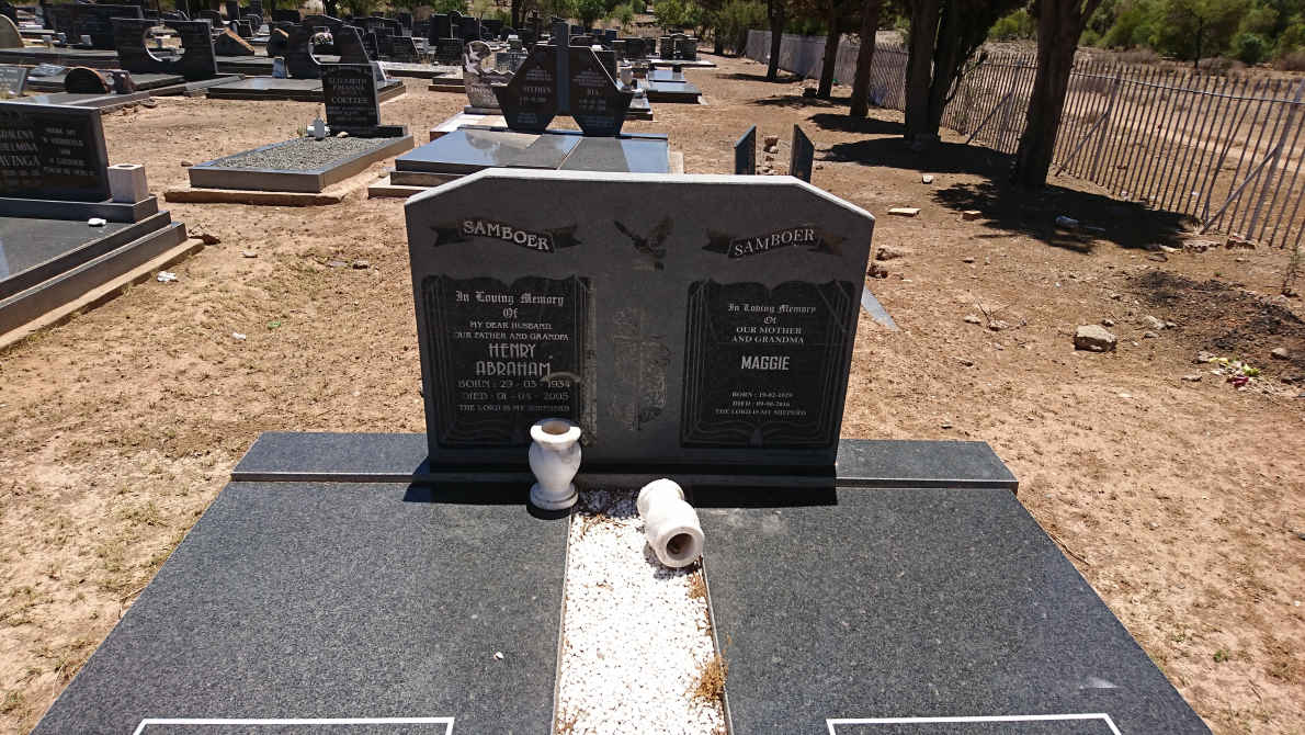 SAMBOER Henry Abraham 1934-2005 &amp; Maggie 1929-2016