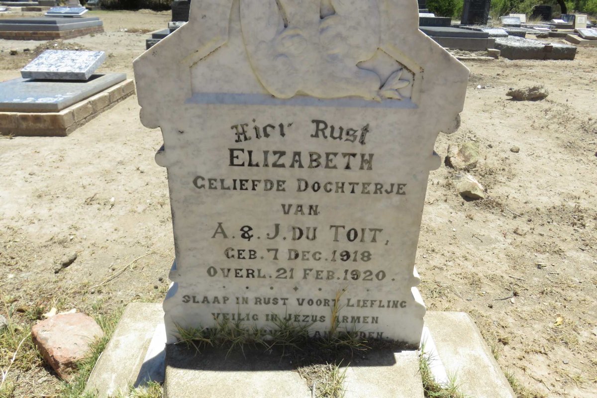 TOIT Elizabeth, du 1918-1920