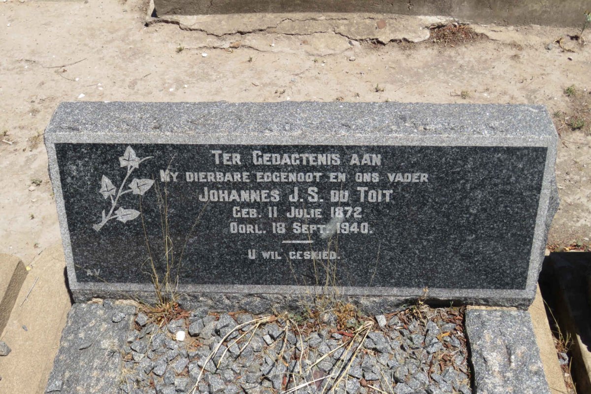 TOIT Johannes J.S., du 1872-1940