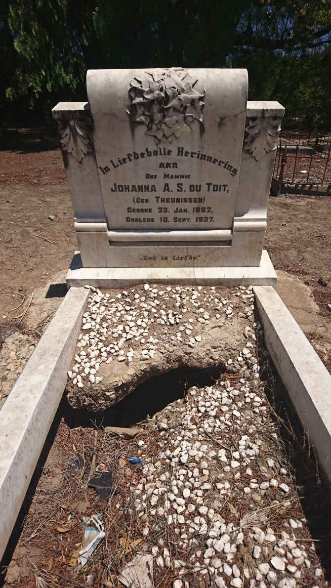 TOIT Johanna A.S., du nee THEUNISSEN 1882-1937
