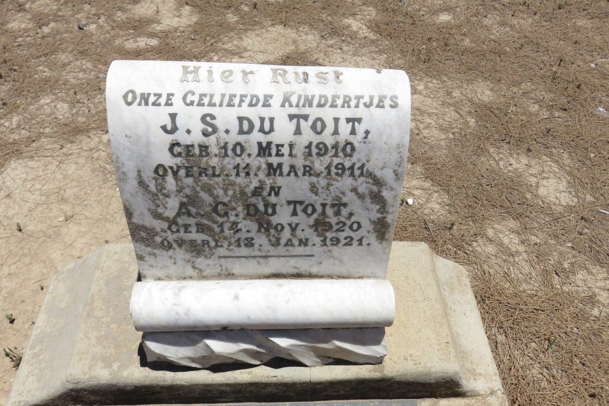 TOIT J.S., du 1910-1911 :: DU TOIT A.G. 1920-1921