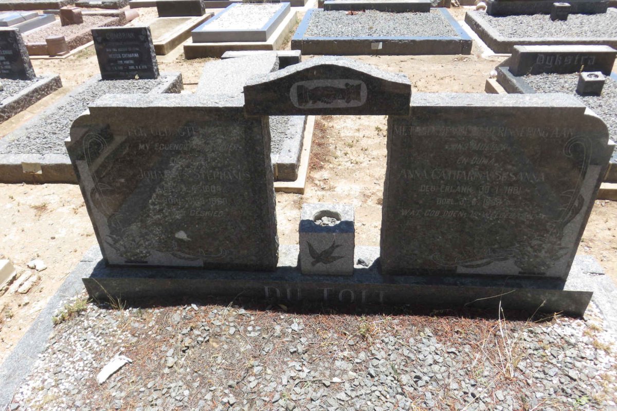 TOIT Johannes Stephanus, du 1884-1960 &amp; Anna Catharina ERLANK 1881-1963