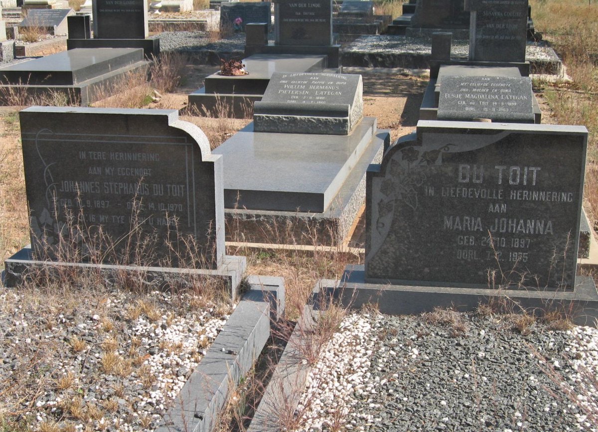 TOIT Johannes Stephanus, du 1897-1970 &amp; Maria Johanna 1897-1975
