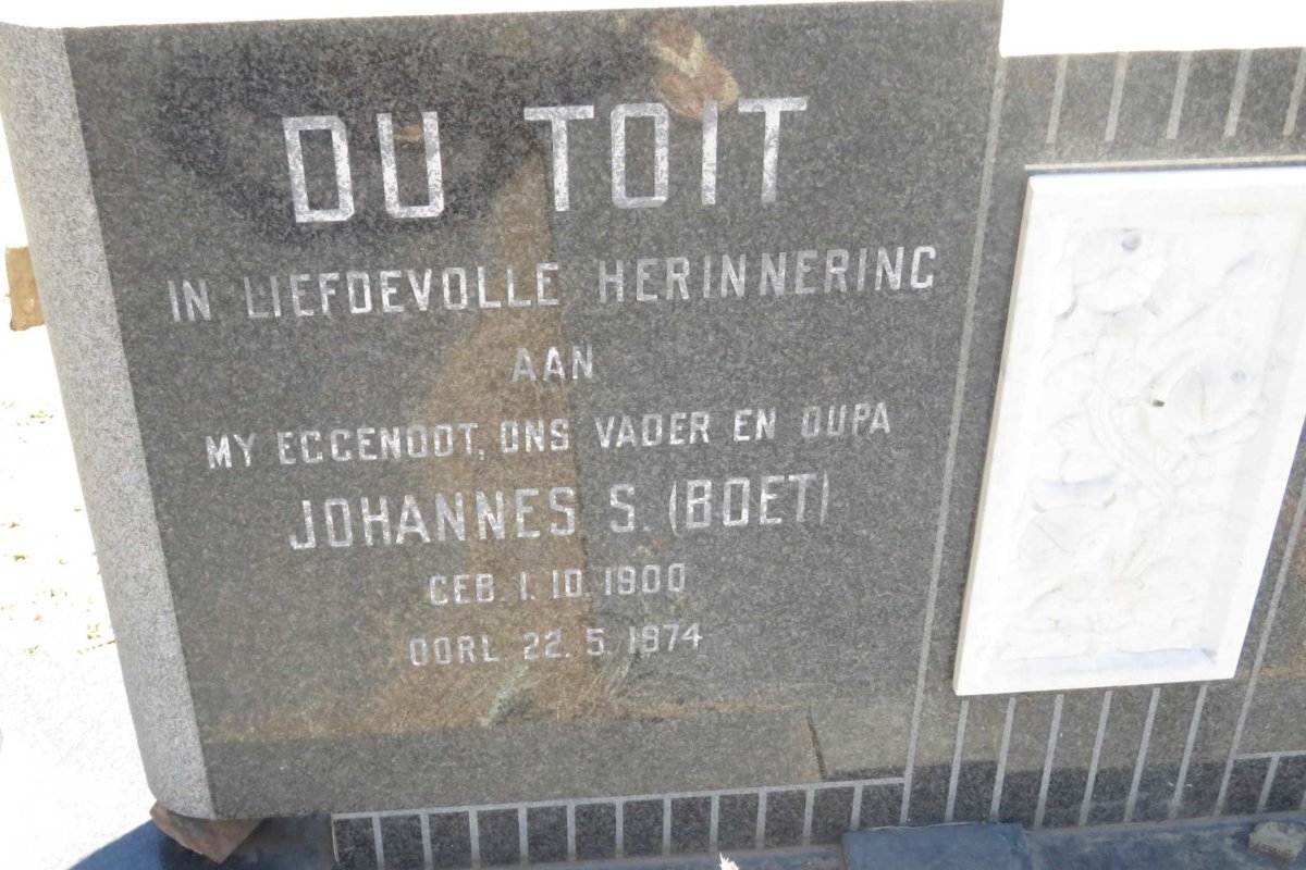 TOIT Johannes S., du 1900-1974