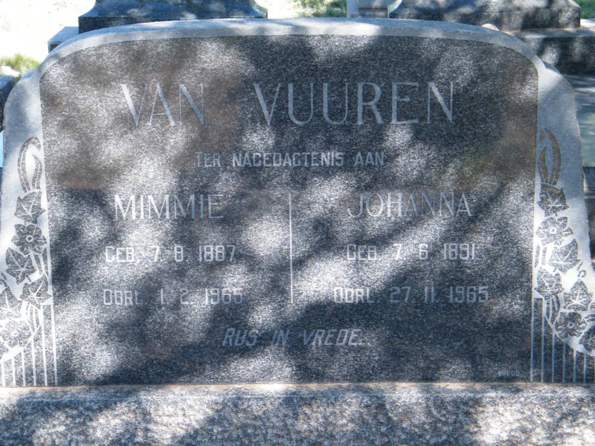 VUUREN Mimmie, van 1887-1965 :: VAN VUUREN Johanna 1891-1965