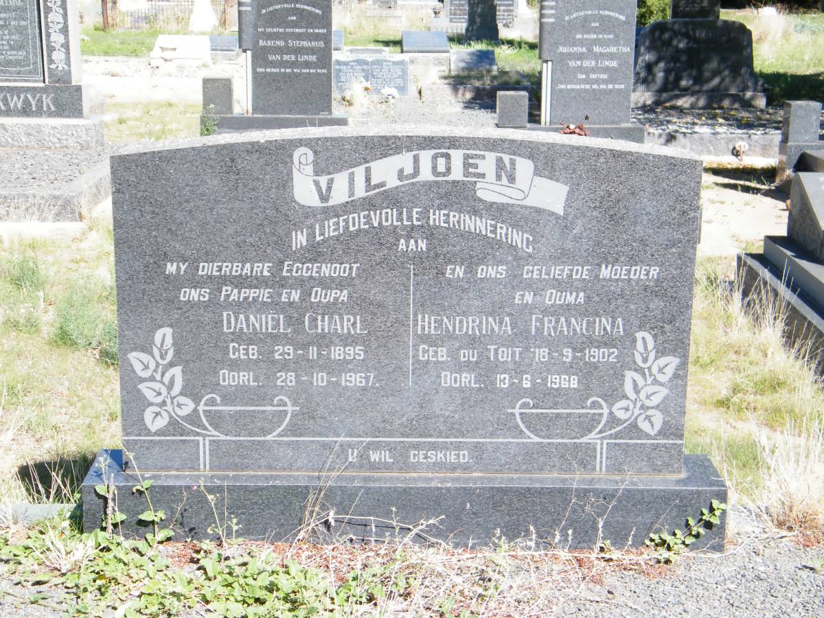 VILJOEN Daniël Charl 1895-1967 &amp; Hendrina Francina DU TOIT 1902-1968