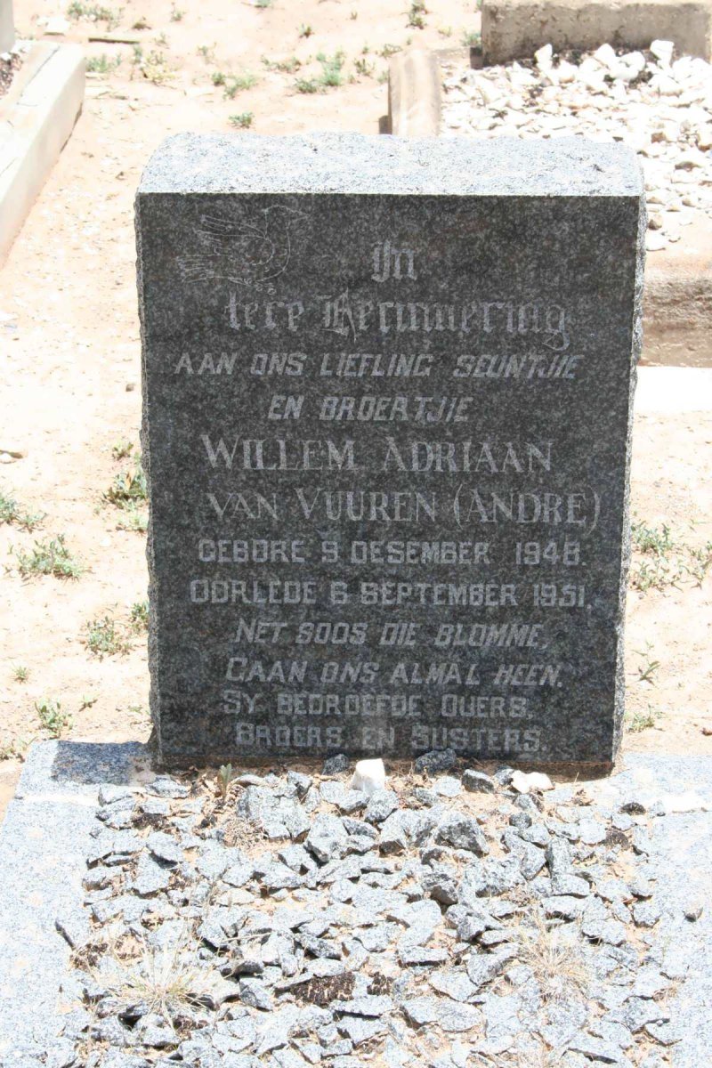 VUUREN Willem Adriaan, van 1948-1951