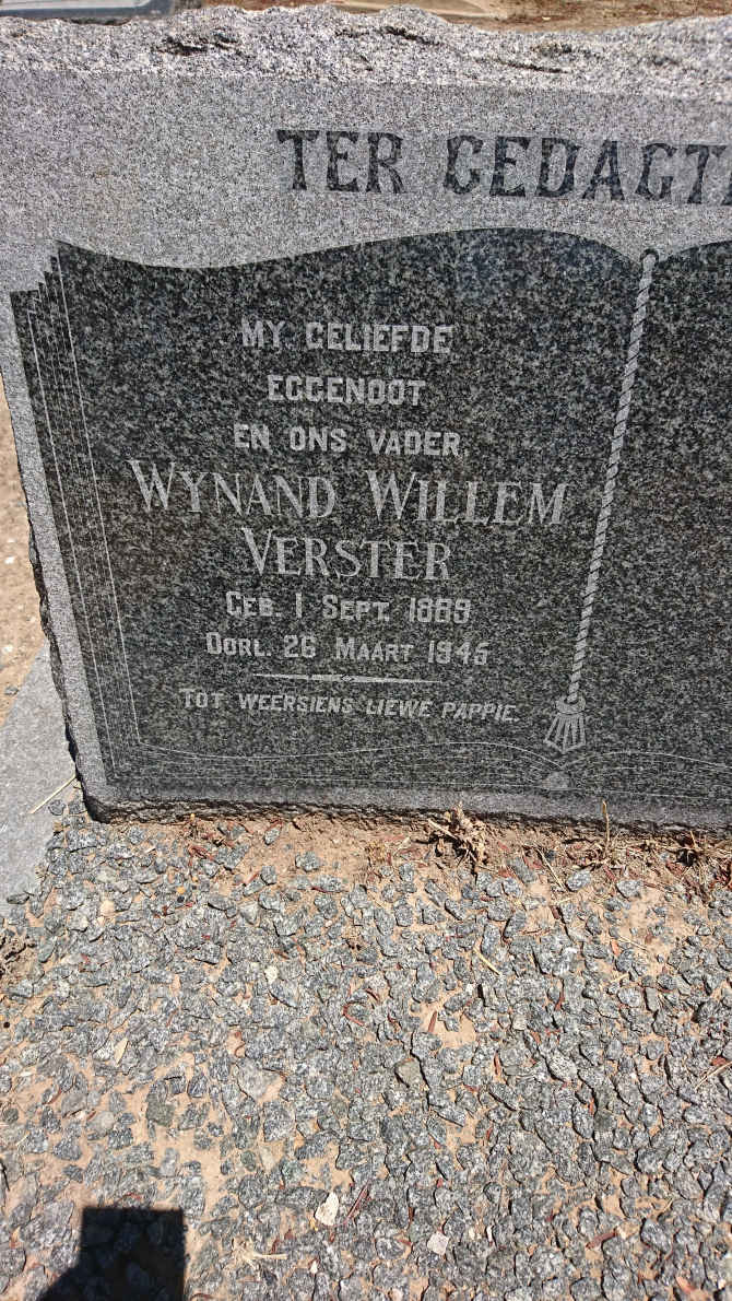 VERSTER Wynand Willem 1889-1945