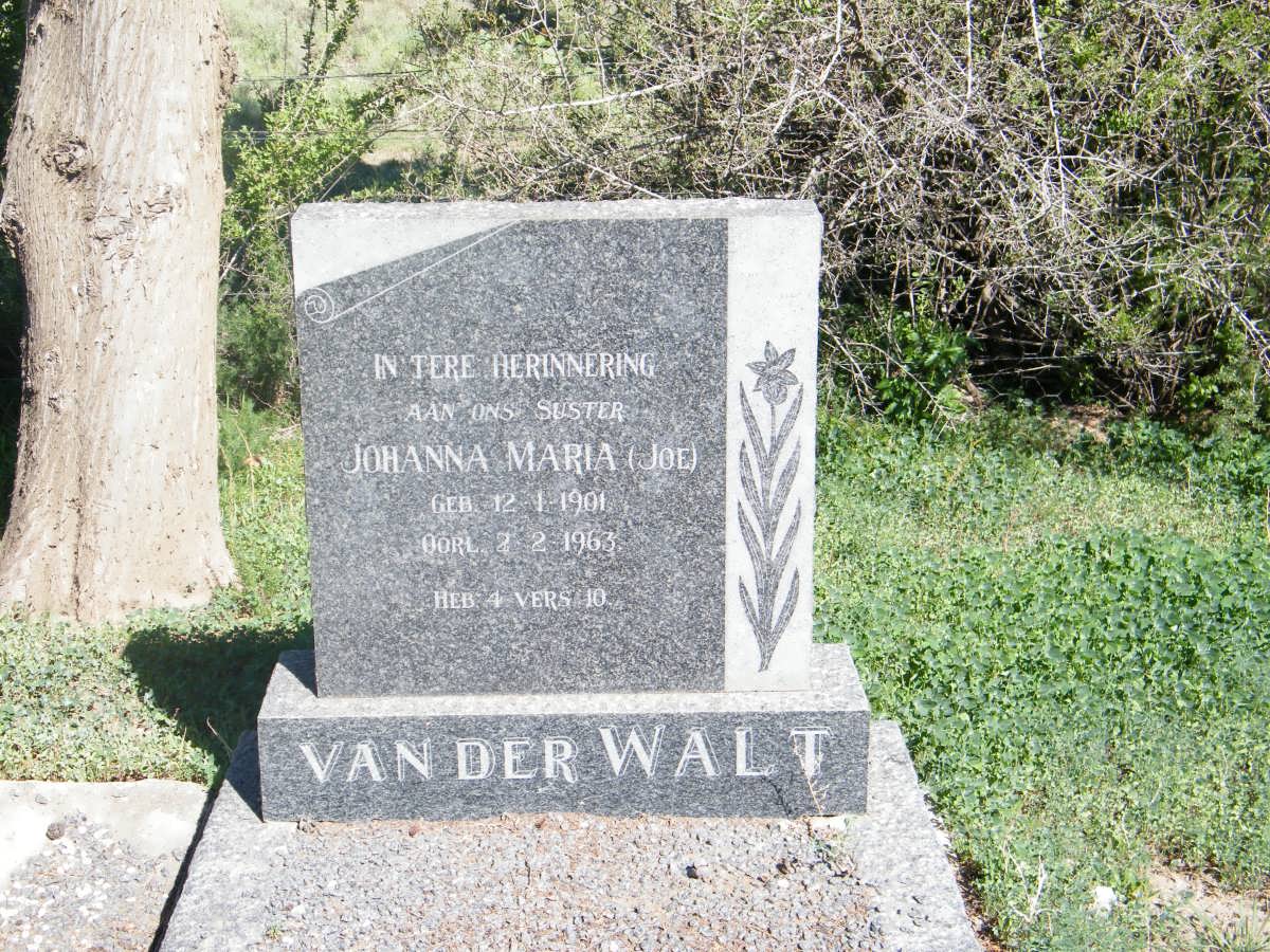 WALT Johanna Maria, van der 1901-1963