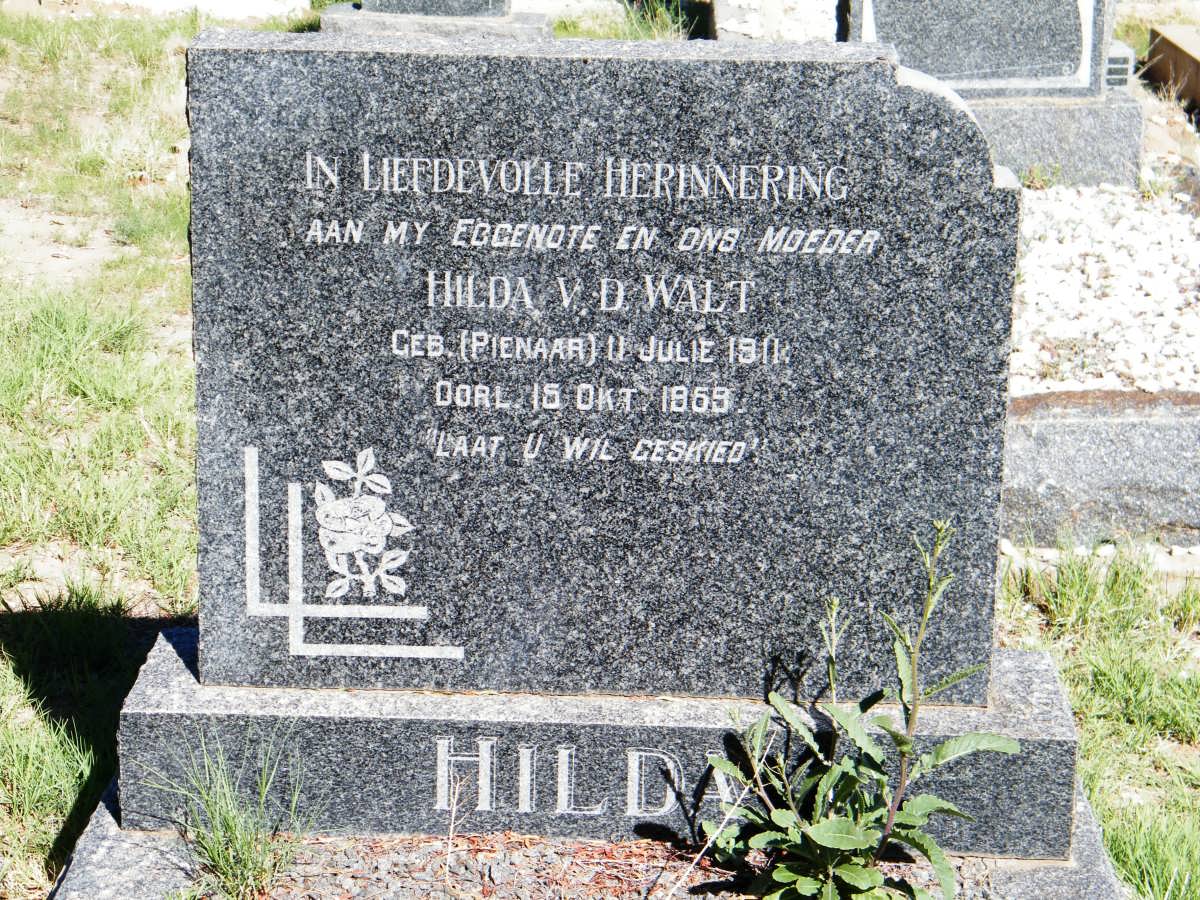 WALT Hilda, v.d. nee PIENAAR 1911-1959