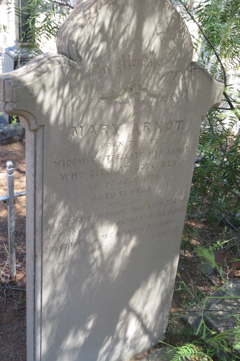 ARNOT Mary nee TURVEY -1879