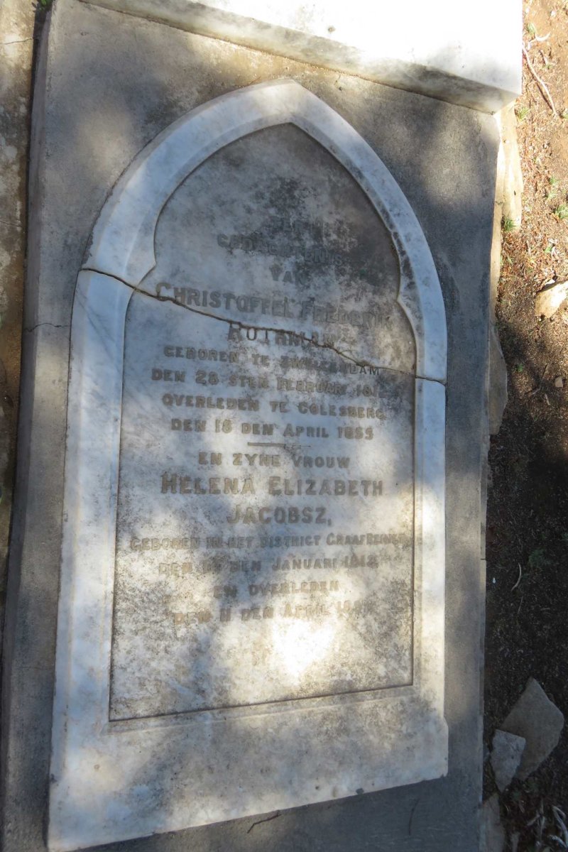 ROTHMAN Christoffel Frederik 1812-1855 &amp; Helena Elizabeth JACOBSZ 1813-1891