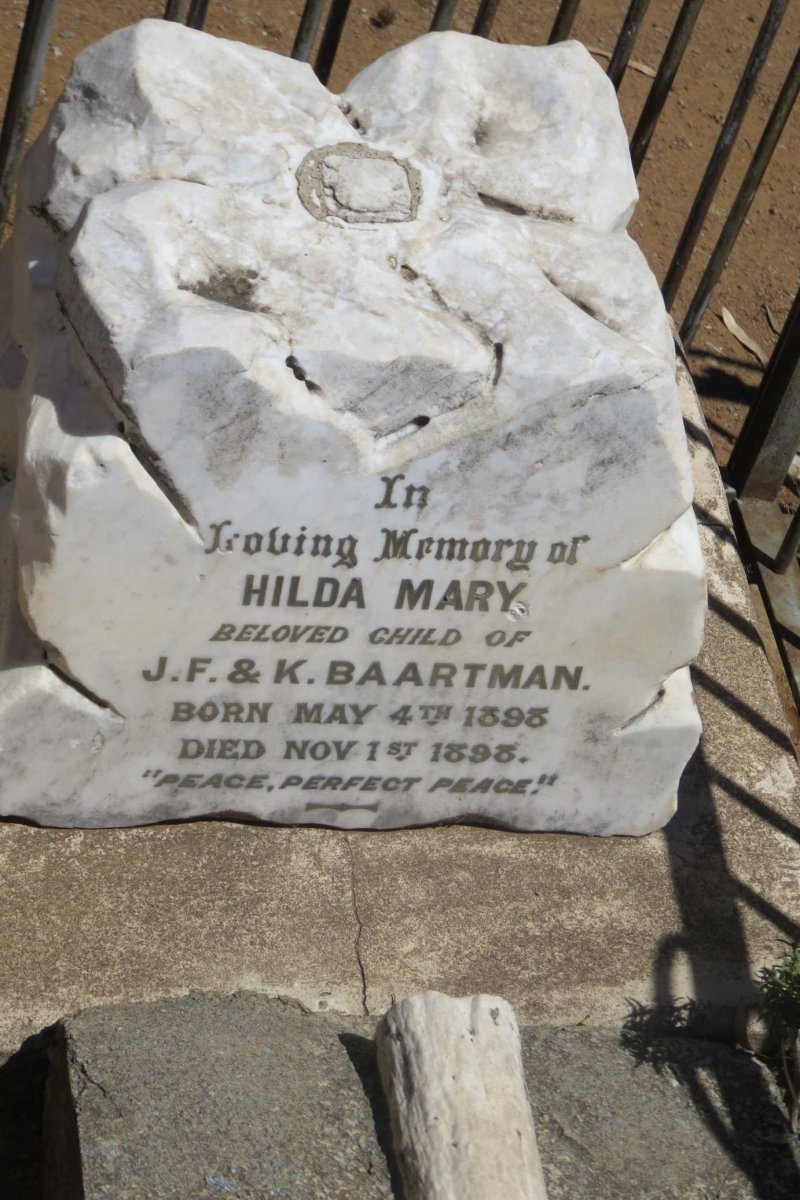 BAARTMAN Hilda Mary 1898-1898