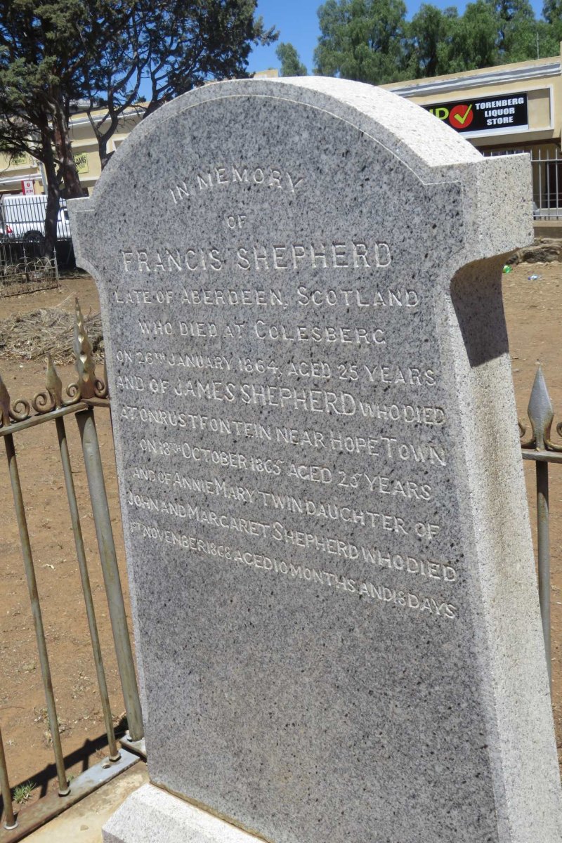 SHEPHERD Francis -1864 :: SHEPHERD James -1865 :: SHEPHERD Annie Mary -1868