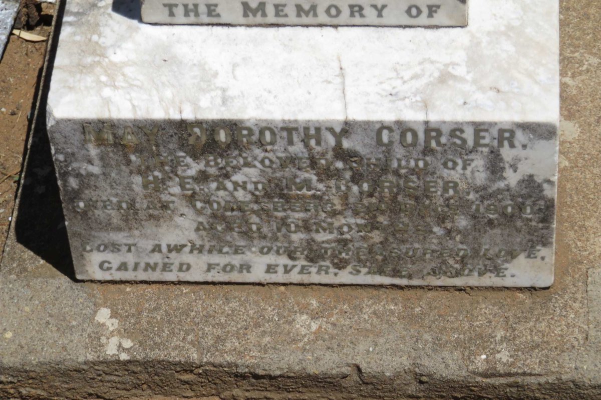 CORSER May Dorothy 1900-1901