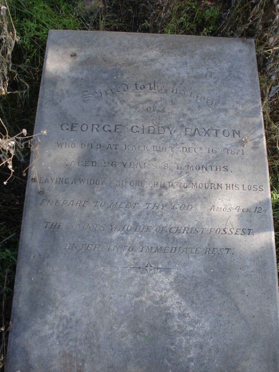 PAXTON George Giddy -1871
