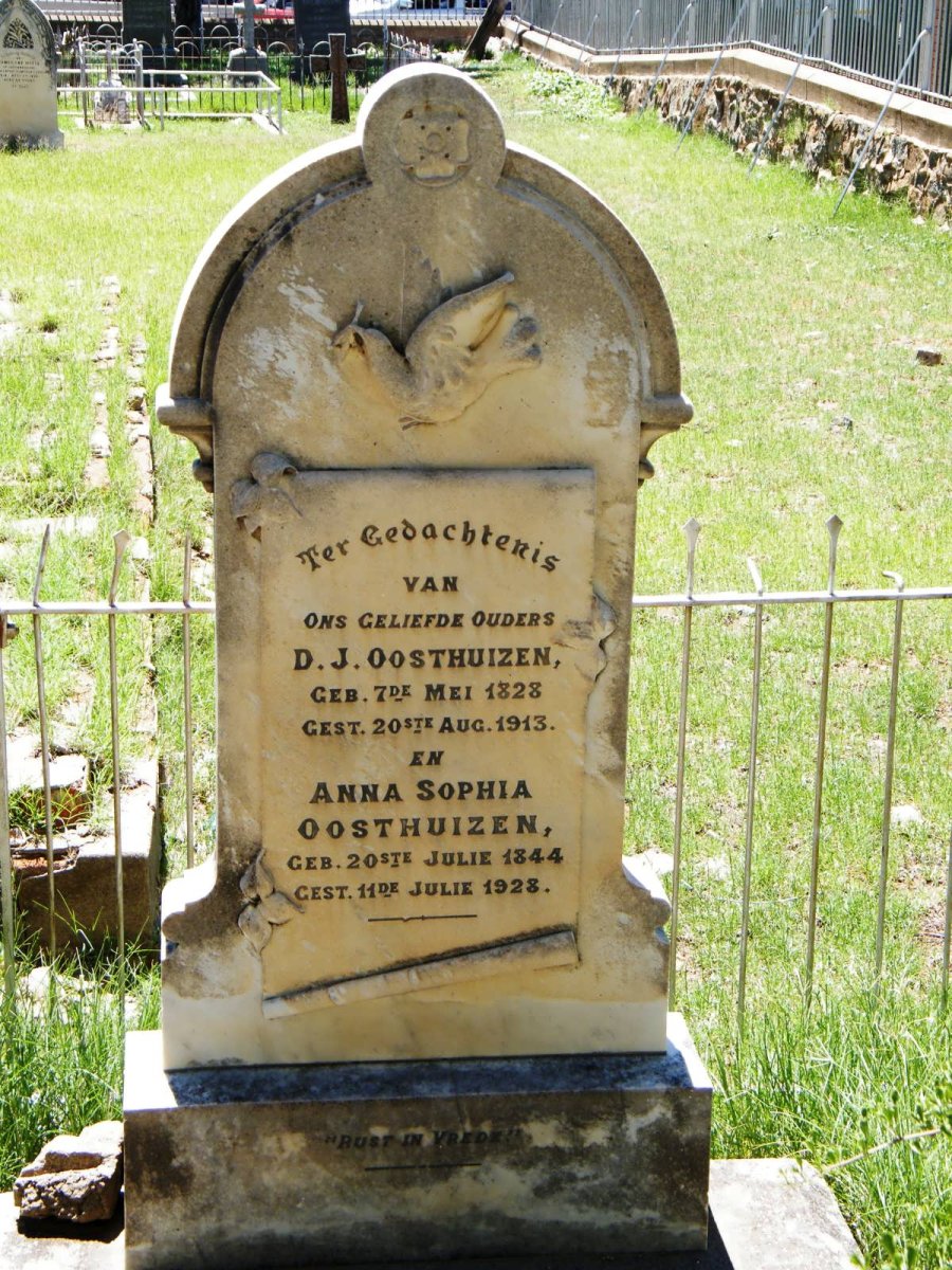 OOSTHUIZEN D.J. 1828-1913 &amp; Anna Sophia 1844-1928