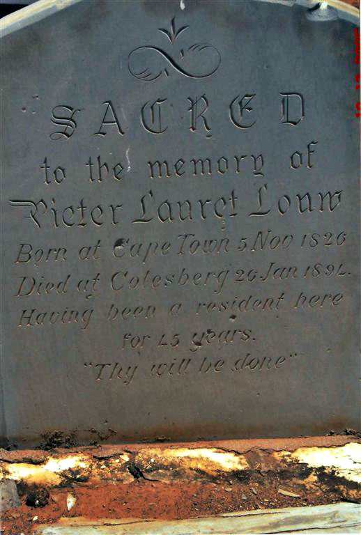 LOUW Pieter Lauret 1826-1894