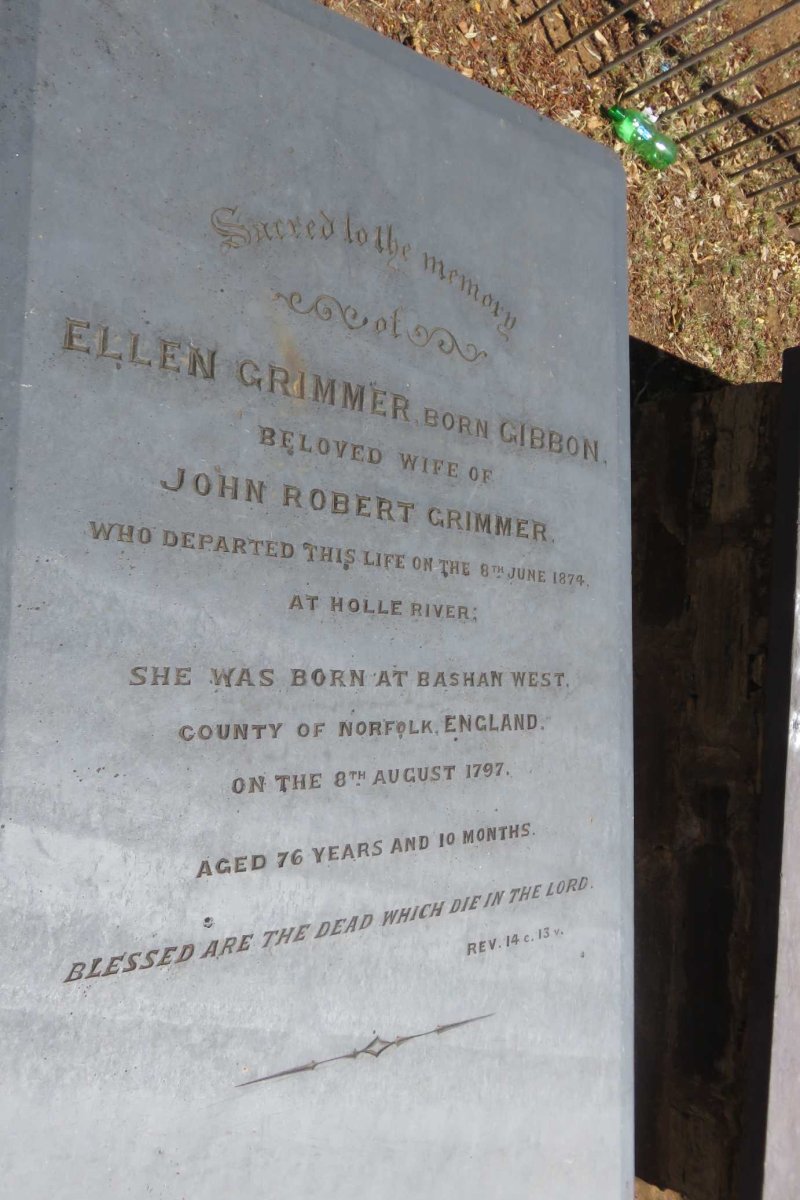 GRIMMER Ellen nee GIBBON 1797-1874