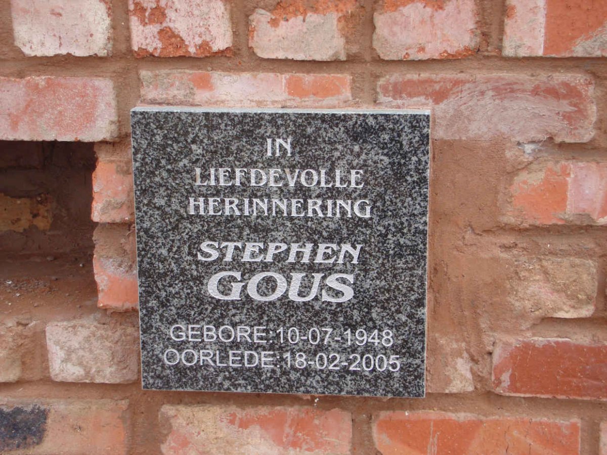 GOUS Stephen 1948-2005