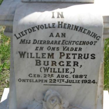 BURGER Willem Petrus 1887-1924 _Willie_