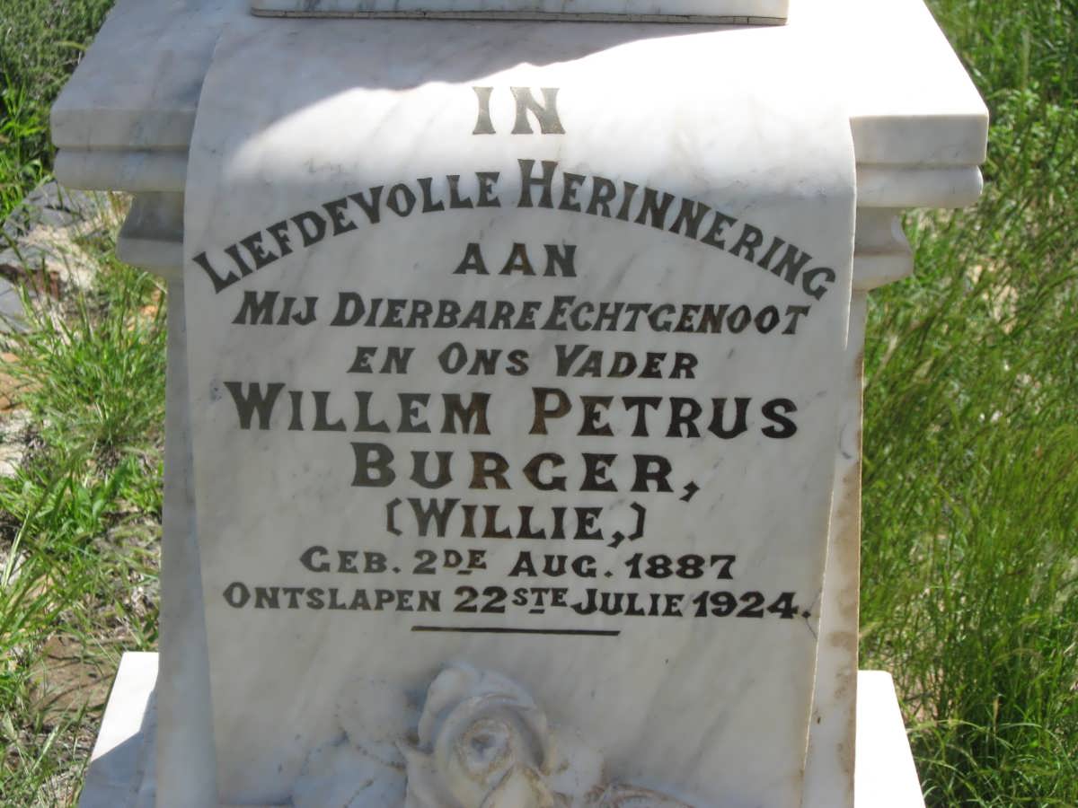 BURGER Willem Petrus 1887-1924 _Willie_