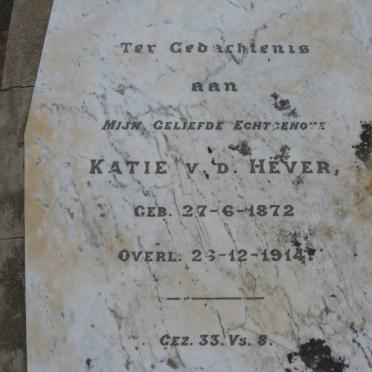 VAN DER HEVER Katie 1872-1914