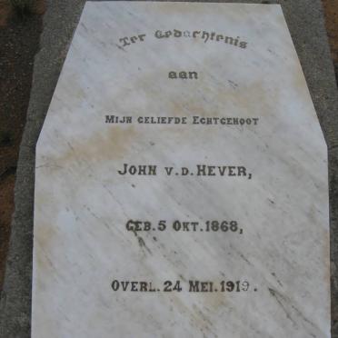 VAN DER HEVER John 1868-1919