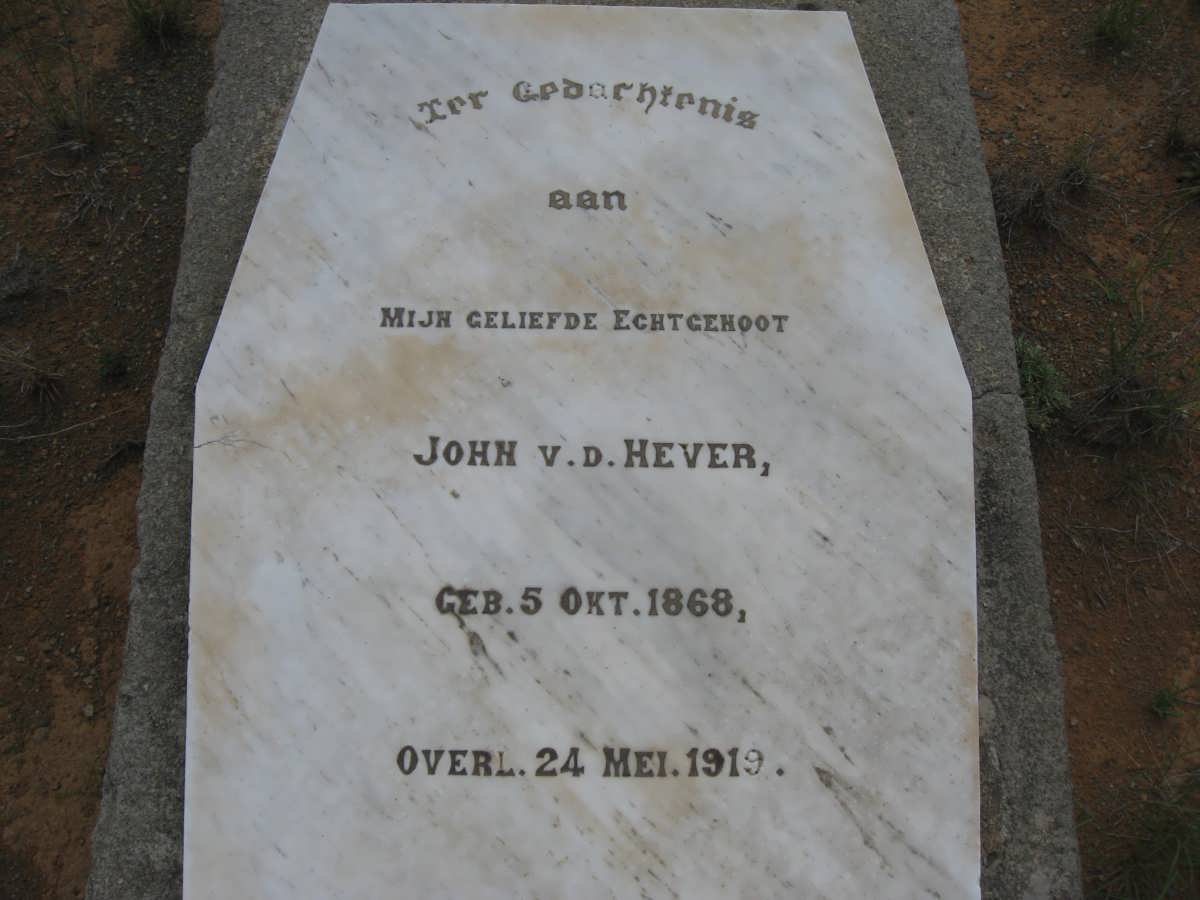 VAN DER HEVER John 1868-1919