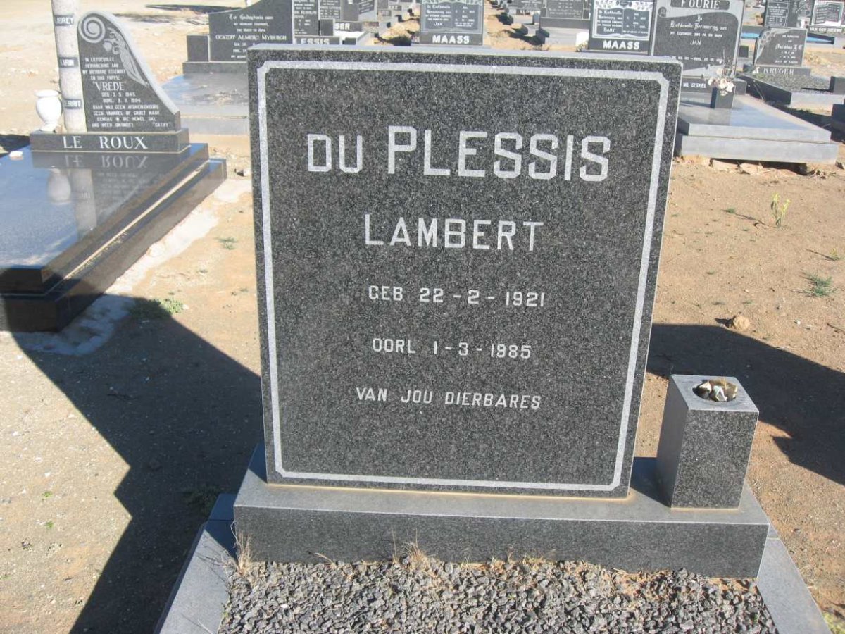 PLESSIS Lambert, du 1921-1985 