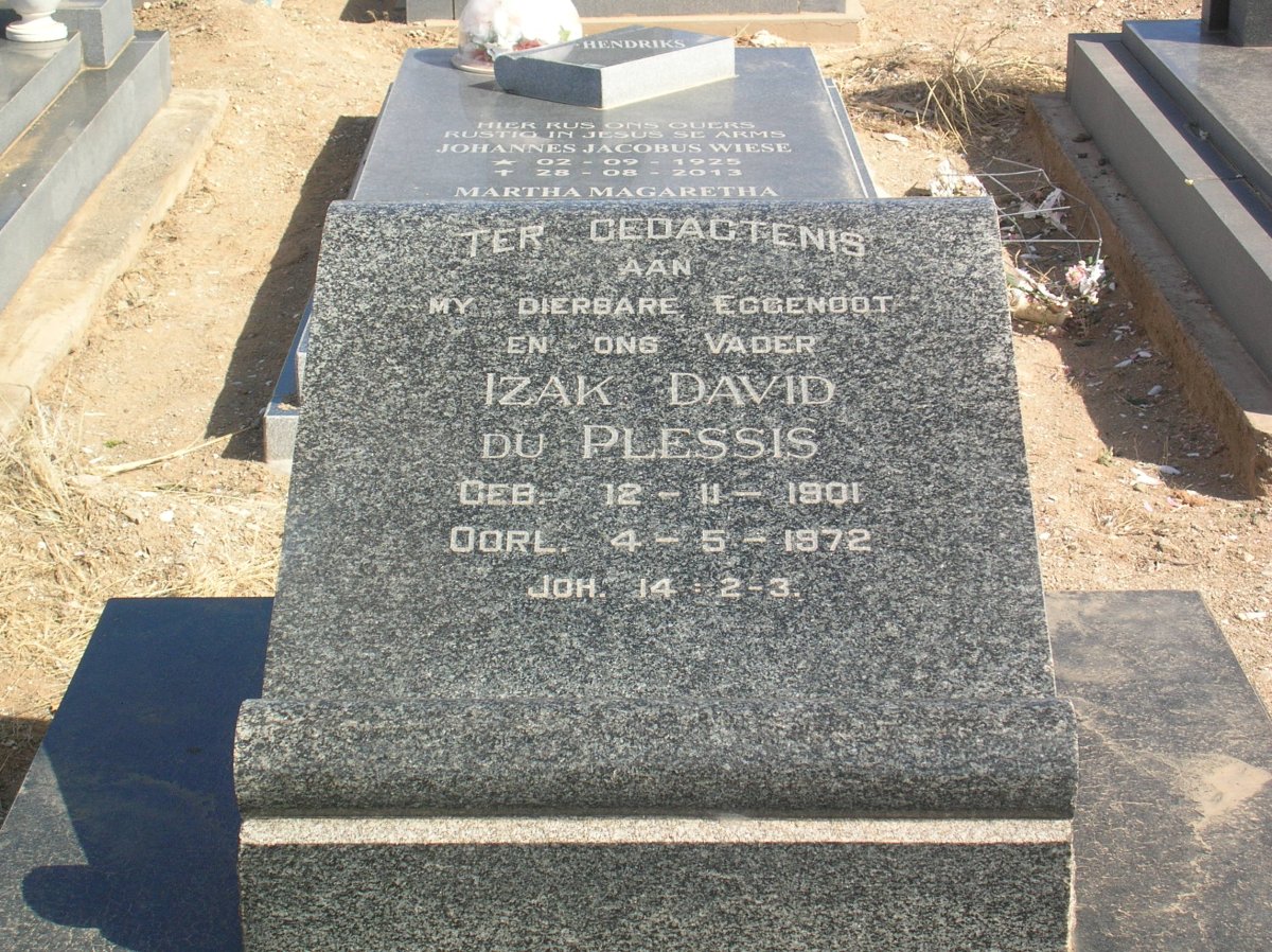 PLESSIS Izak David, du 1901-1972