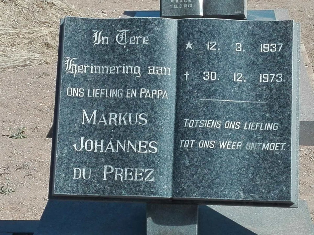 PREEZ Markus Johannes, du 1937-1973