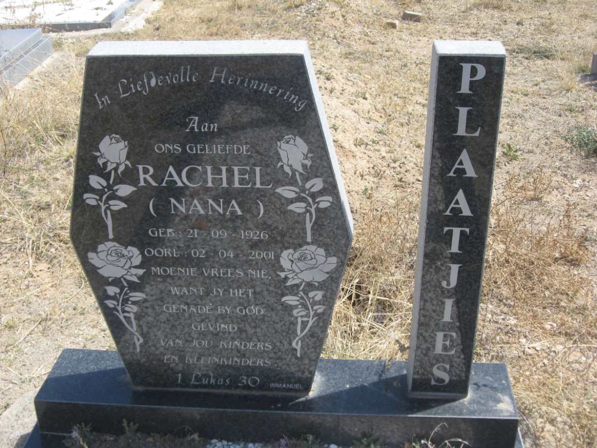 PLAATJIES Rachel 1926-2001