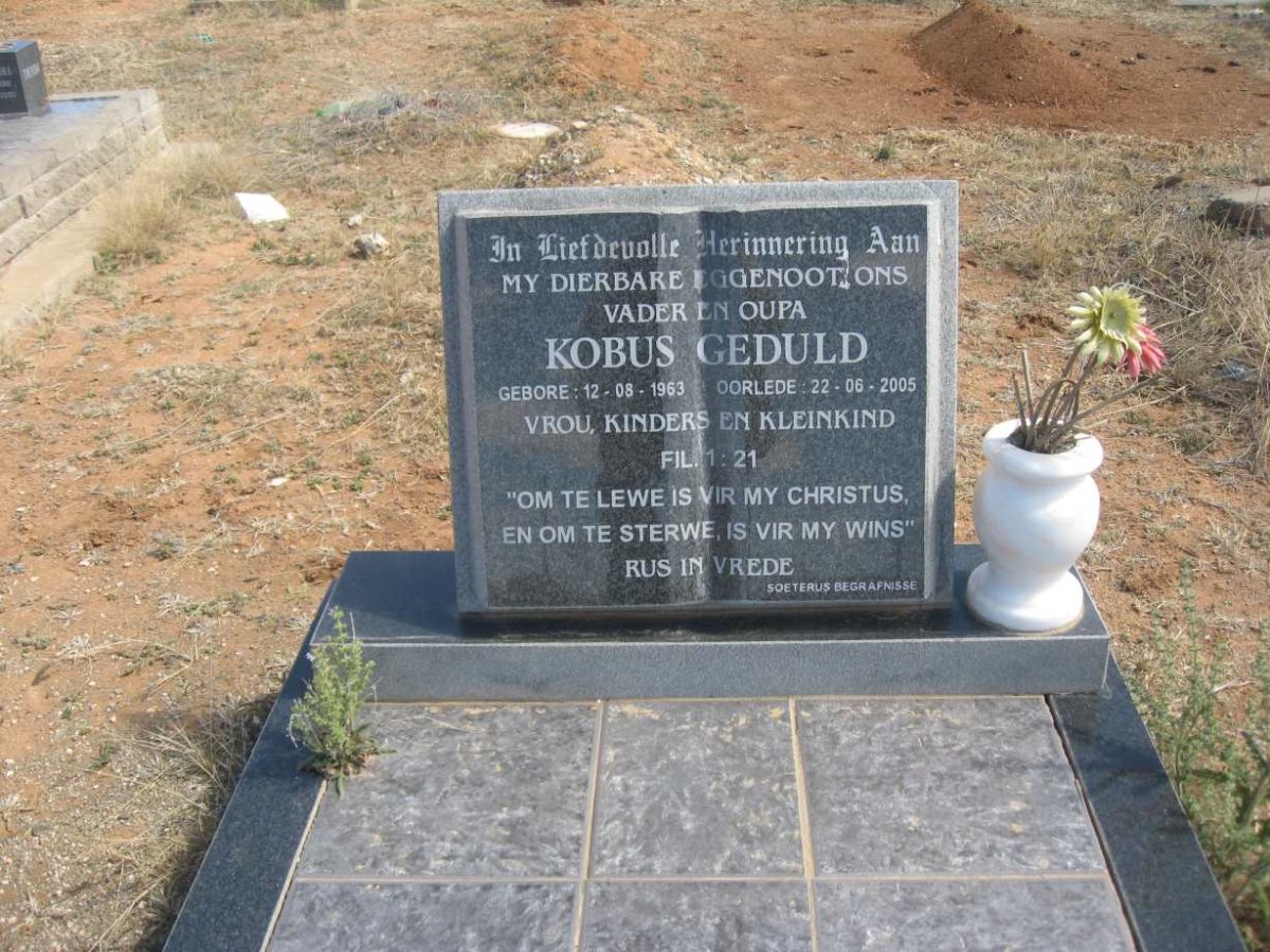 GEDULD Kobus 1963-2005