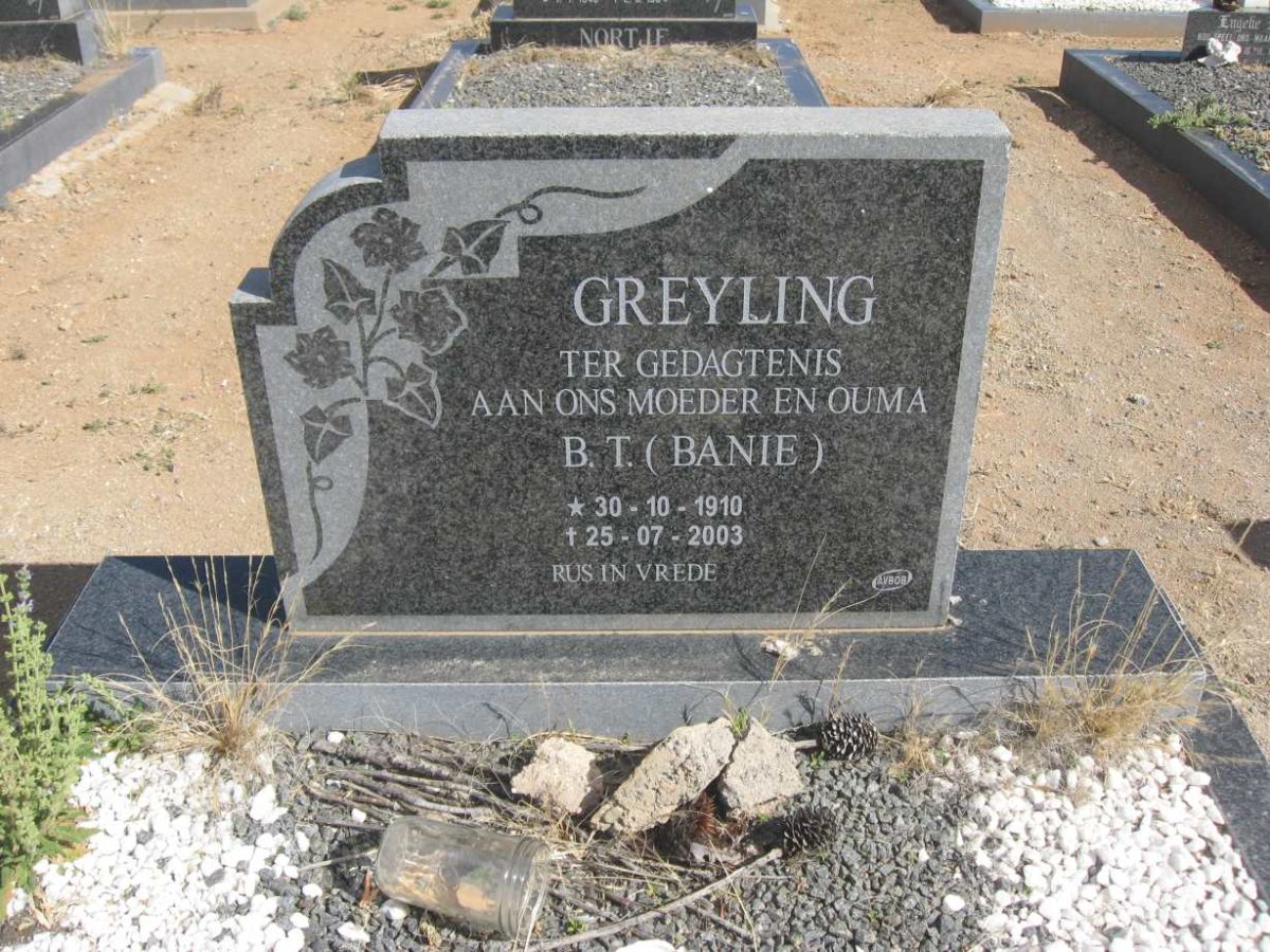 GREYLING B.T. 1910-2003