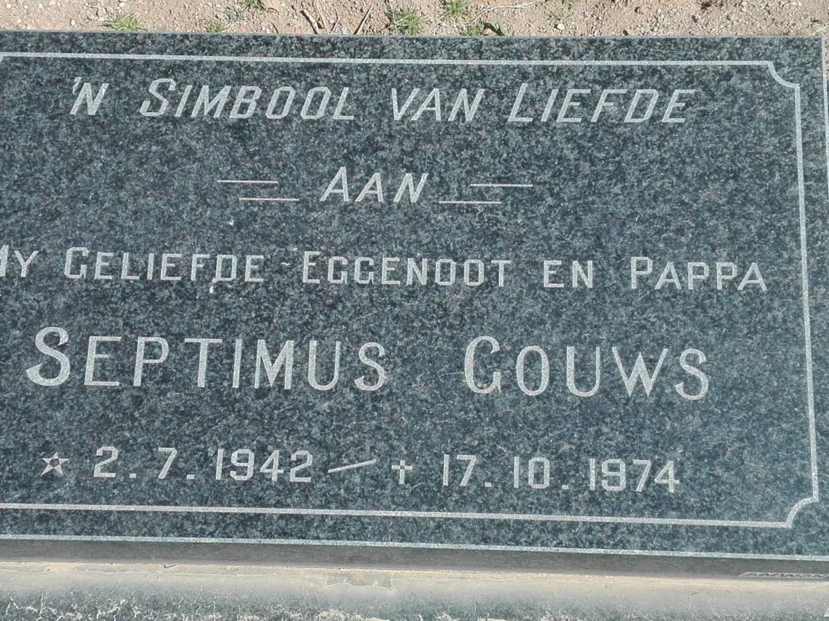 GOUWS Septimus 1942-1974