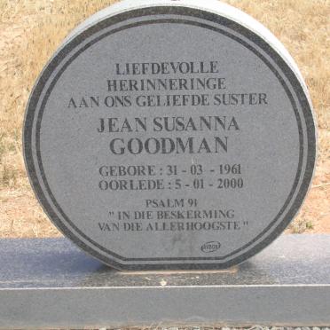 GOODMAN Jean Susanna 1961-2000