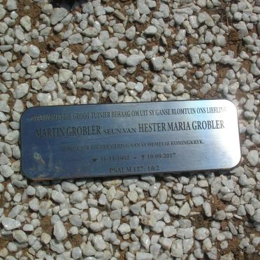 GROBLER Hester Maria 1963-2003 :: GROBLER Martin 1992-2017 
