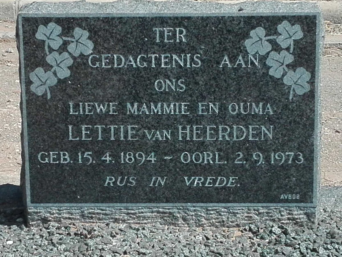HEERDEN Lettie, van 1894-1973