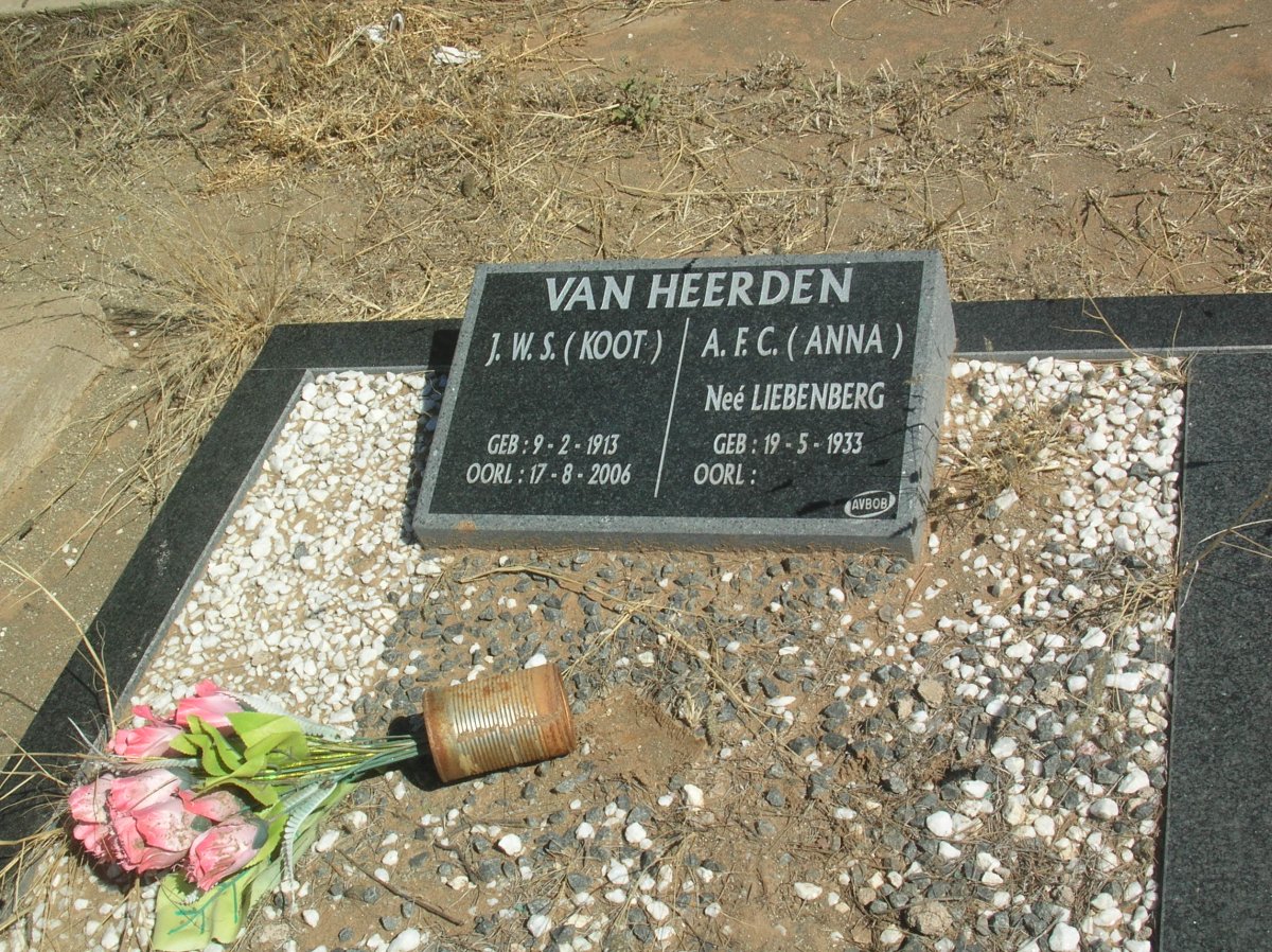HEERDEN J.W.S., van 1913-2006 &amp; A.F.C. LIEBENBERG 1933-
