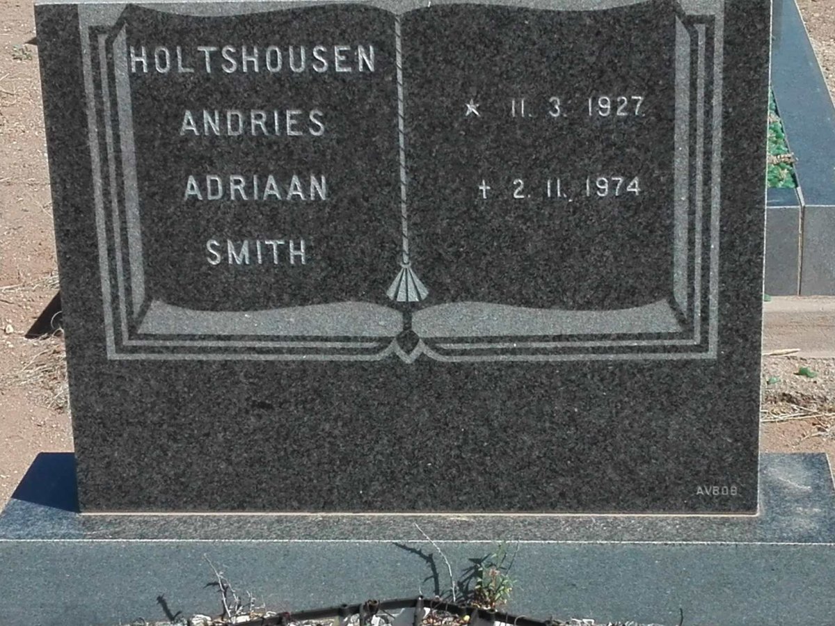 HOLTSHOUSEN Andries Adriaan Smith 1927-1974