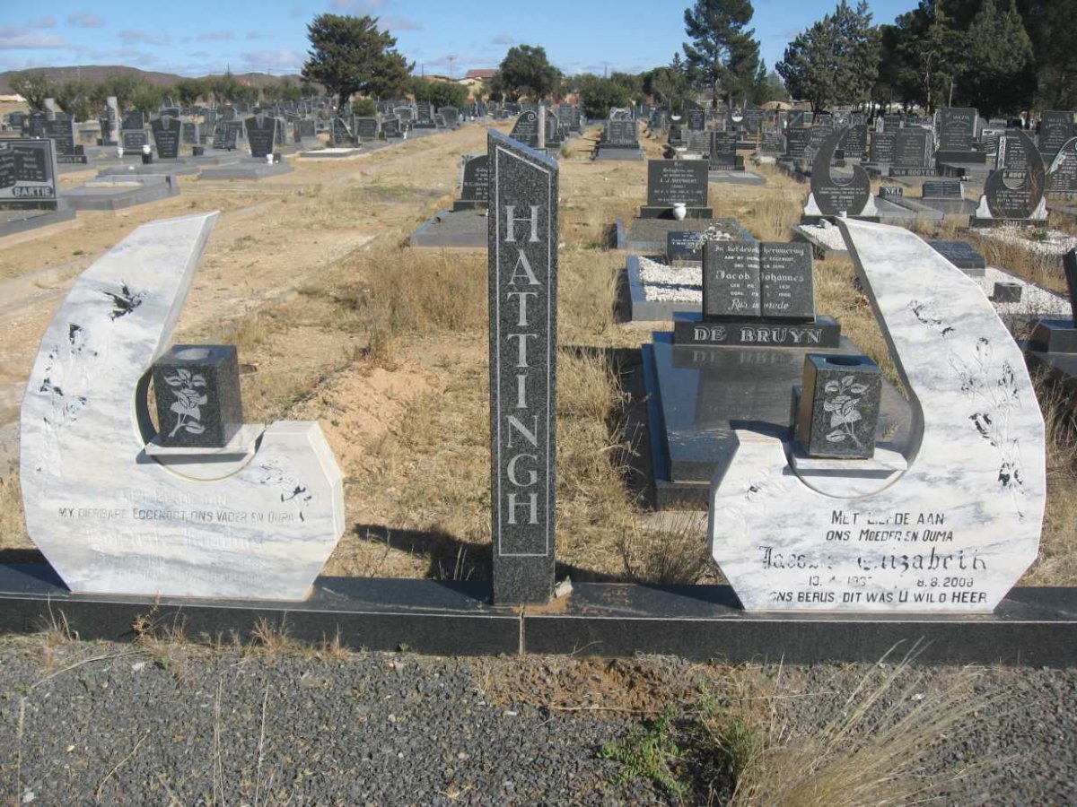 HATTINGH Hendrik Jacobus 1912-1989 &amp; Jacoba Elizabeth 19?3-2008