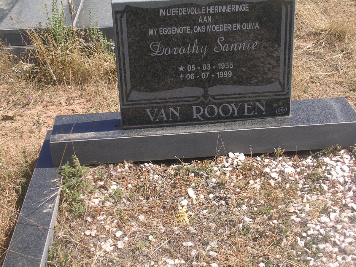 ROOYEN Dorothy Sannie, van 1935-1999